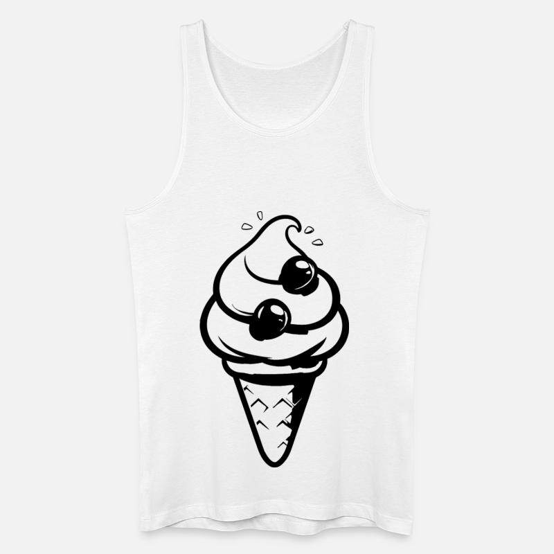 Eistüte - Männer Bio Tank Top - Weiß