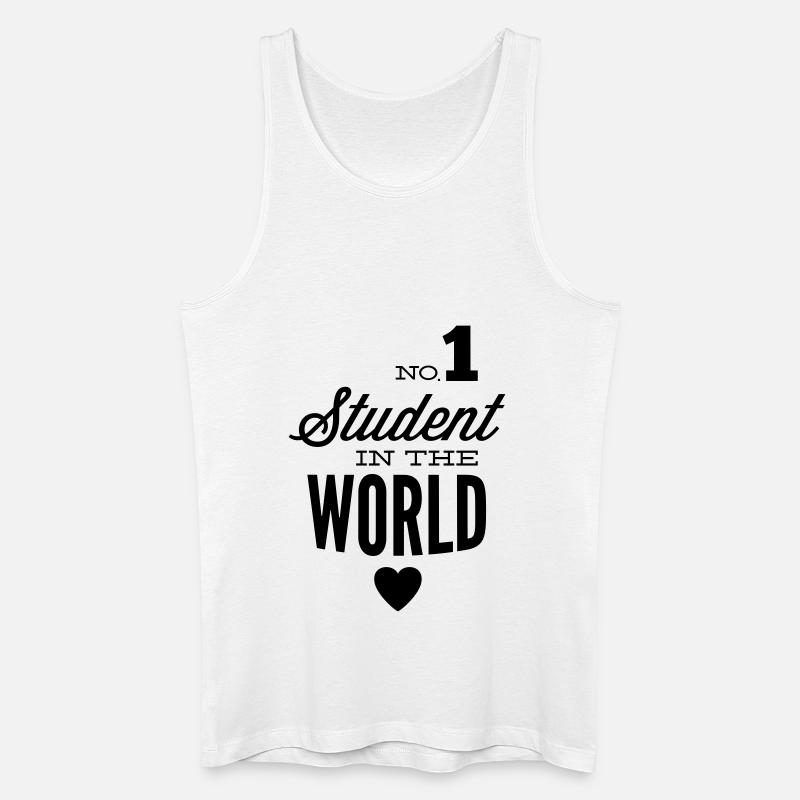 Bester Student der Welt - Männer Bio Tank Top - Weiß