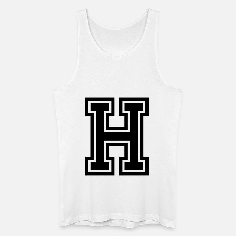 H - Männer Bio Tank Top - Weiß