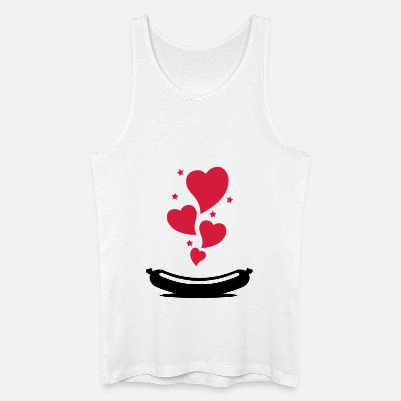 love_wurst_f2 - Männer Bio Tank Top - Weiß