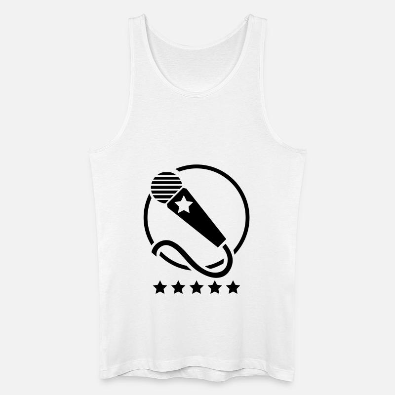microphone_cool__f1 - Männer Bio Tank Top - Weiß