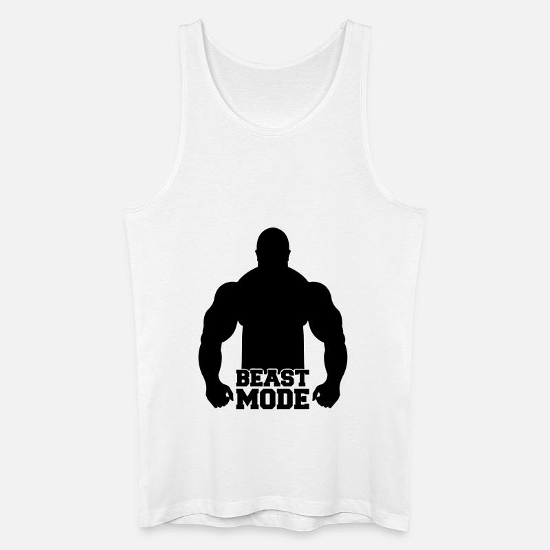 beast_mode - Männer Bio Tank Top - Weiß