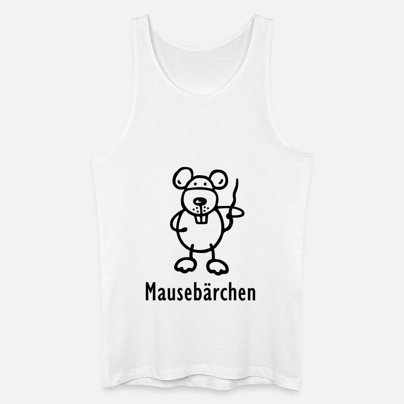 Maus - Mausebärchen - Männer Bio Tank Top - Weiß