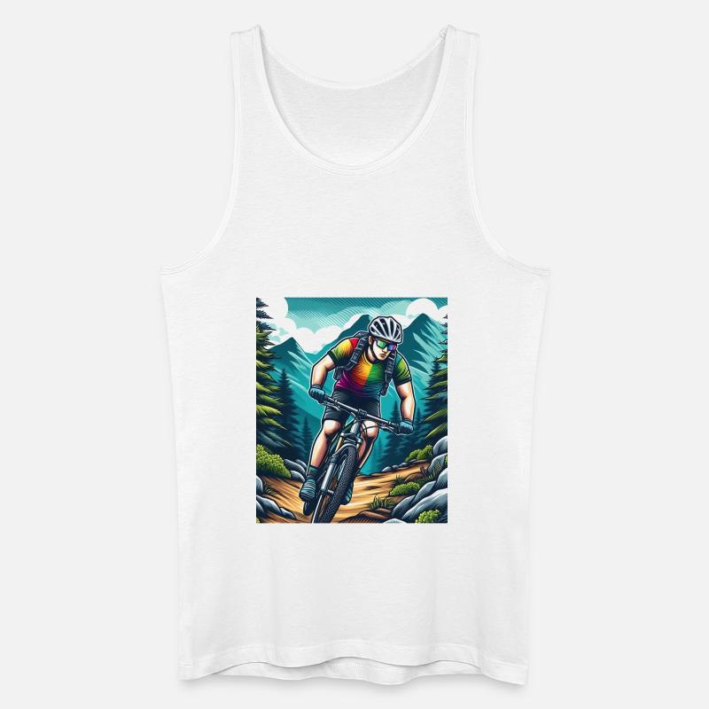 Radfahrer - Männer Bio Tank Top - Weiß