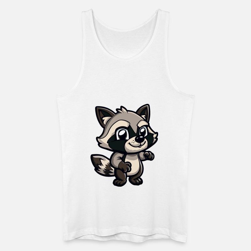 waschbär - Männer Bio Tank Top - Weiß