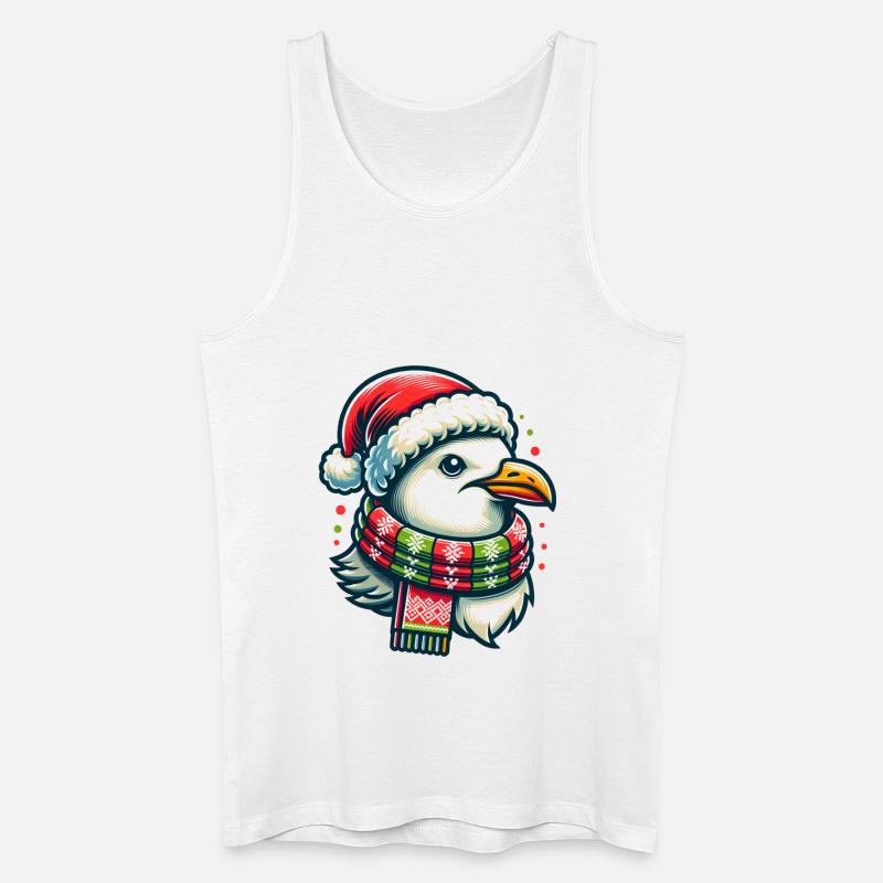Moin Möwe Weihnachten - Männer Bio Tank Top - Weiß