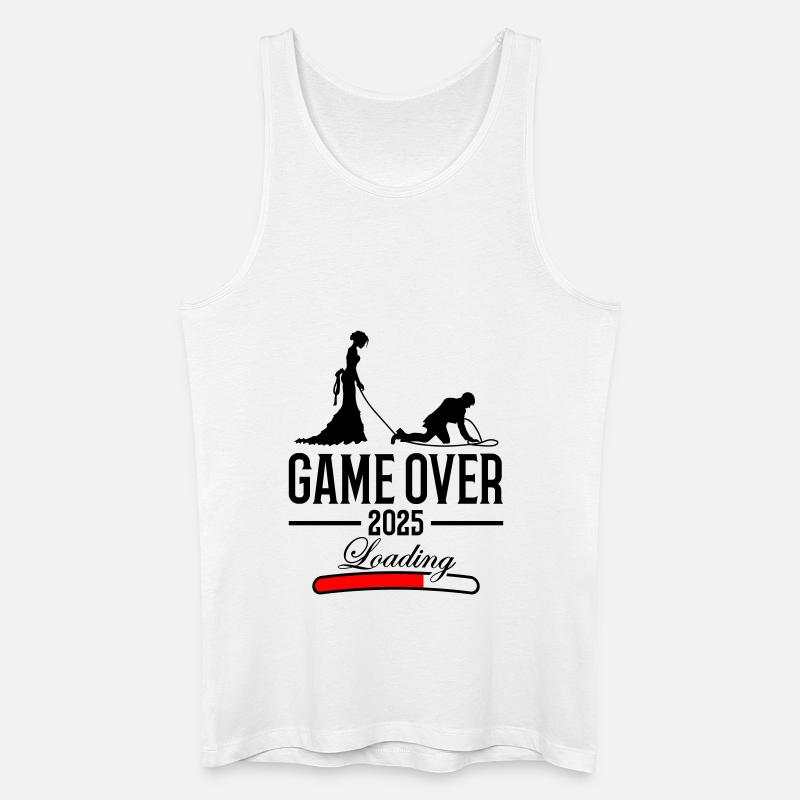 Hochzeit Loading 2025 Game Over - Männer Bio Tank Top - Weiß