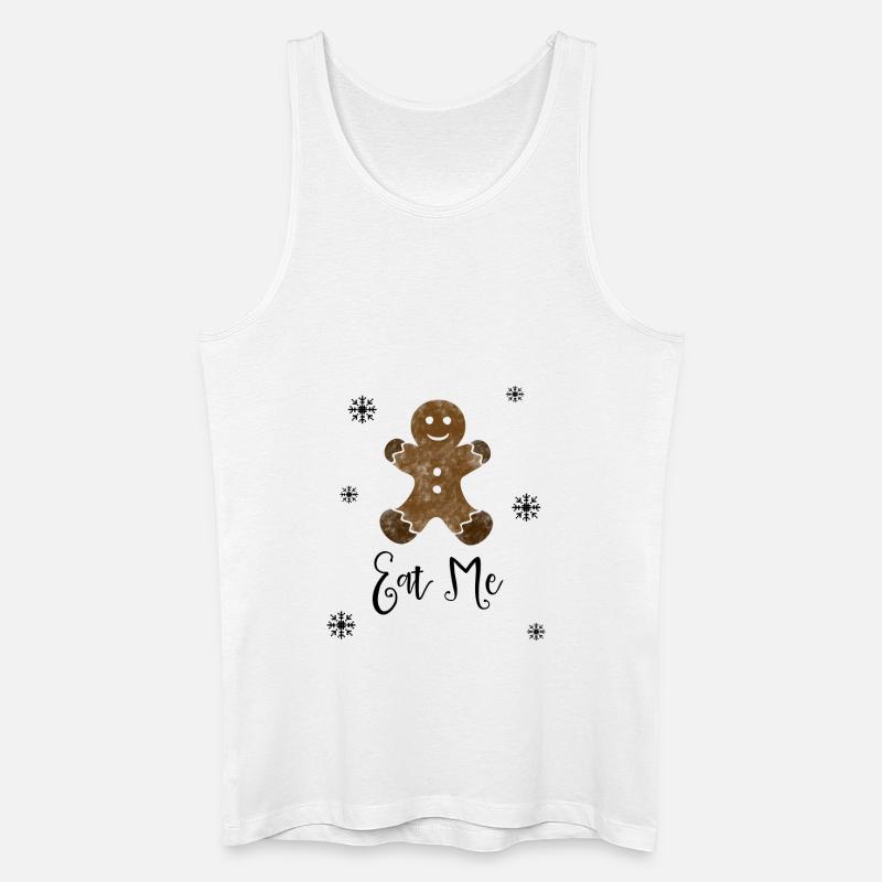 Lebkuchenmann Weihnachtsplätzchen - Männer Bio Tank Top - Weiß