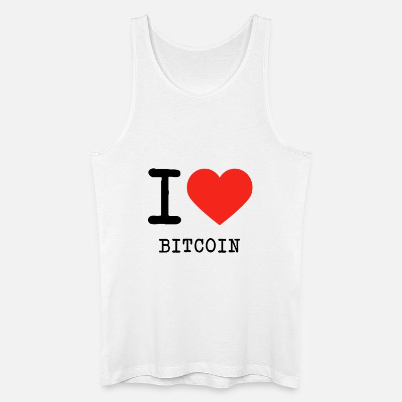 I love Bitcoin - Männer Bio Tank Top - Weiß