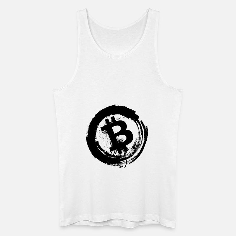 Bitcoin Design Logo - Männer Bio Tank Top - Weiß