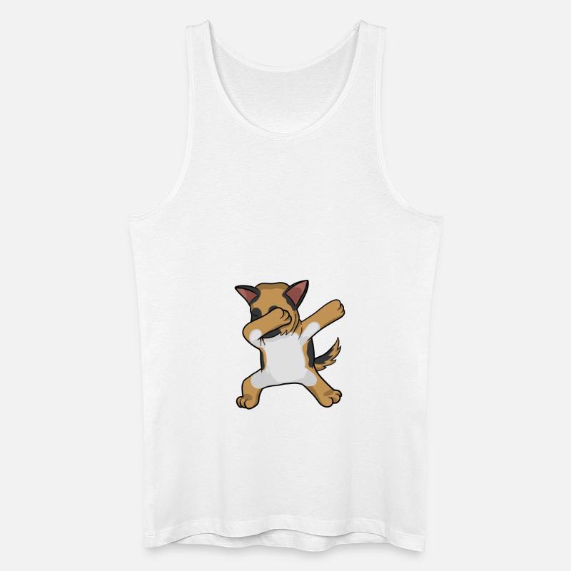 Schäferhund dabbing german sheperd - Männer Bio Tank Top - Weiß