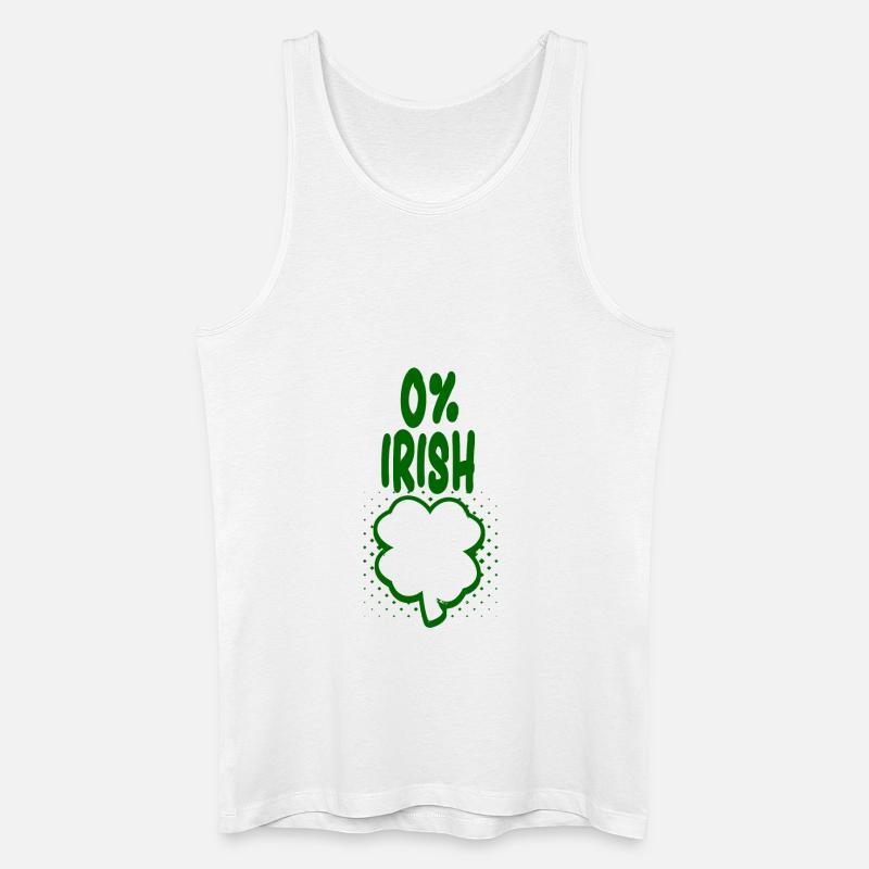 0% Irish - Spaß Tshirt - Geschenk - Männer Bio Tank Top - Weiß