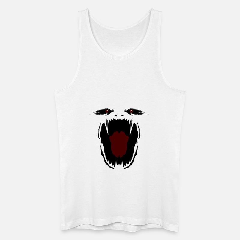 Monster - Männer Bio Tank Top - Weiß