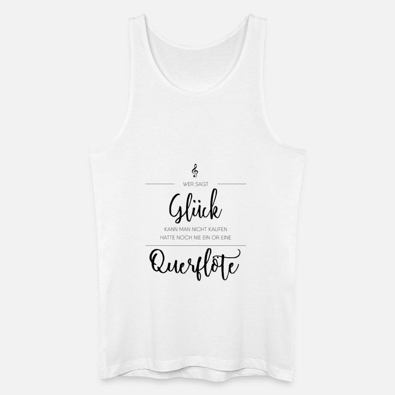 Querflöte Instrument Geschenk - Männer Bio Tank Top - Weiß