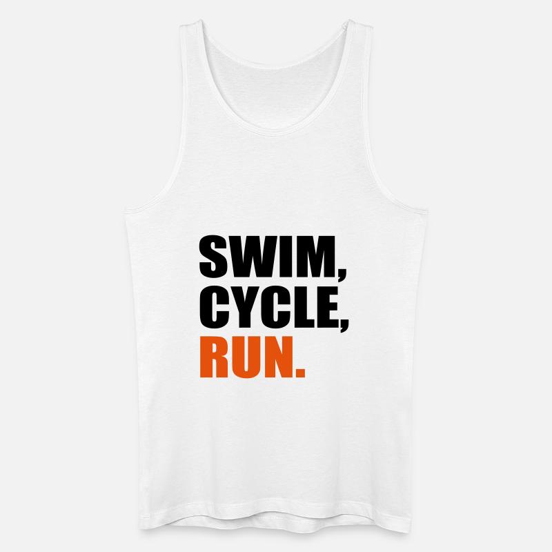 Triathlon - Männer Bio Tank Top - Weiß