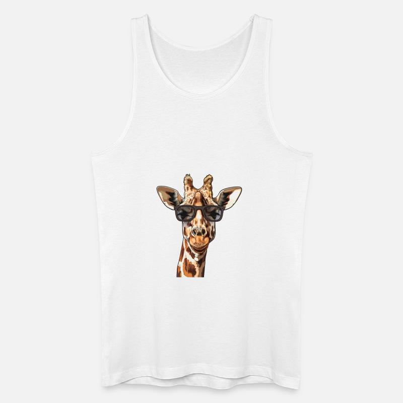 Giraffe Lustig Sommer - Männer Bio Tank Top - Weiß