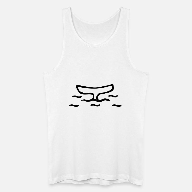 Flosse Schwanzflosse - Männer Bio Tank Top - Weiß