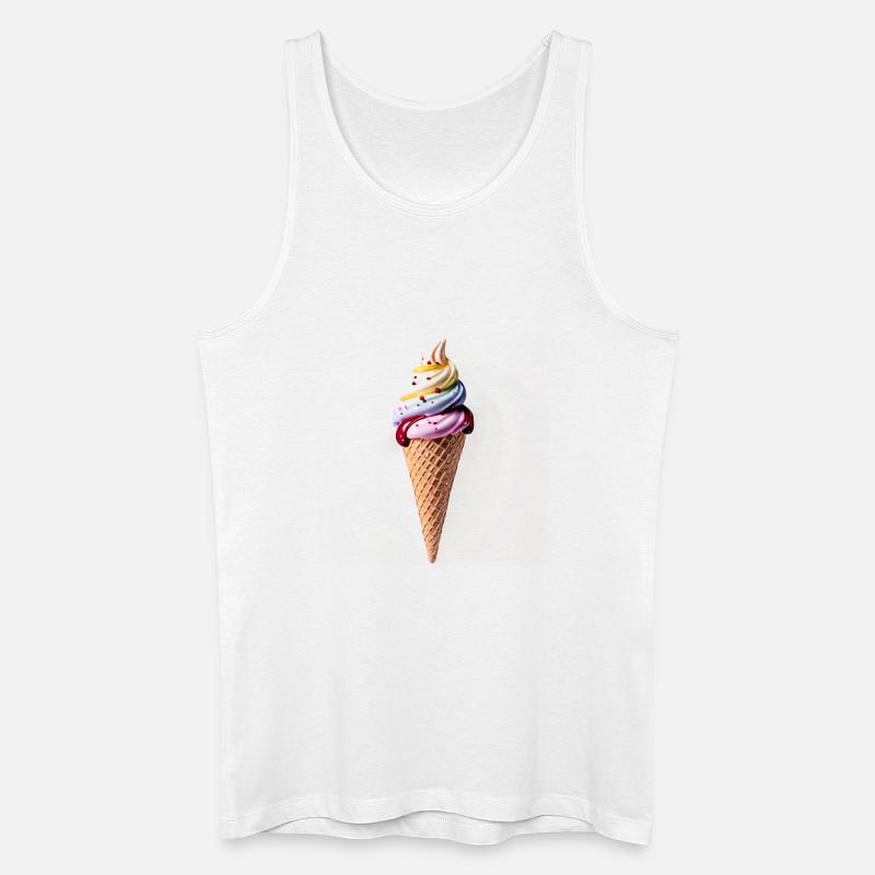 ize cream - Männer Bio Tank Top - Weiß