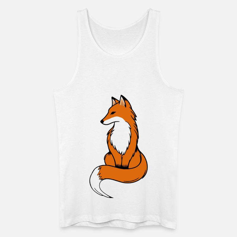 Fuchs - Männer Bio Tank Top - Weiß