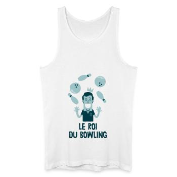 Le roi du bowling - Débardeur bio Homme - blanc - Devant
