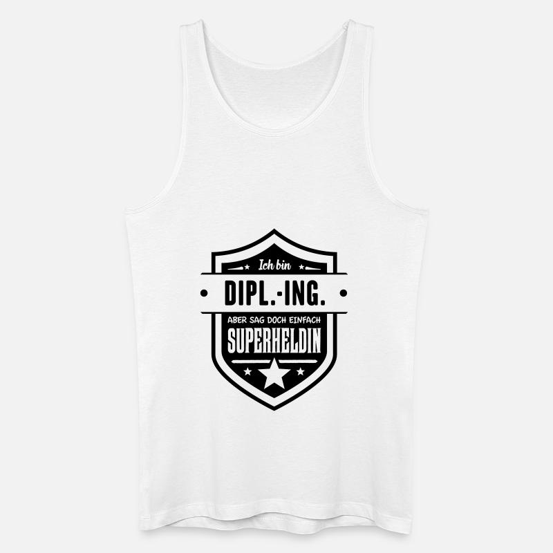 Super Dipl.-Ing. - Männer Bio Tank Top - Weiß
