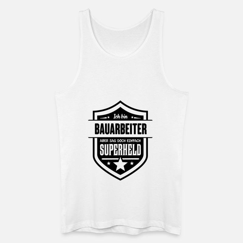 Super Bauarbeiter - Männer Bio Tank Top - Weiß