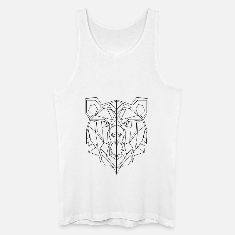 Bär geometrisch 1 - Männer Bio Tank Top - Weiß