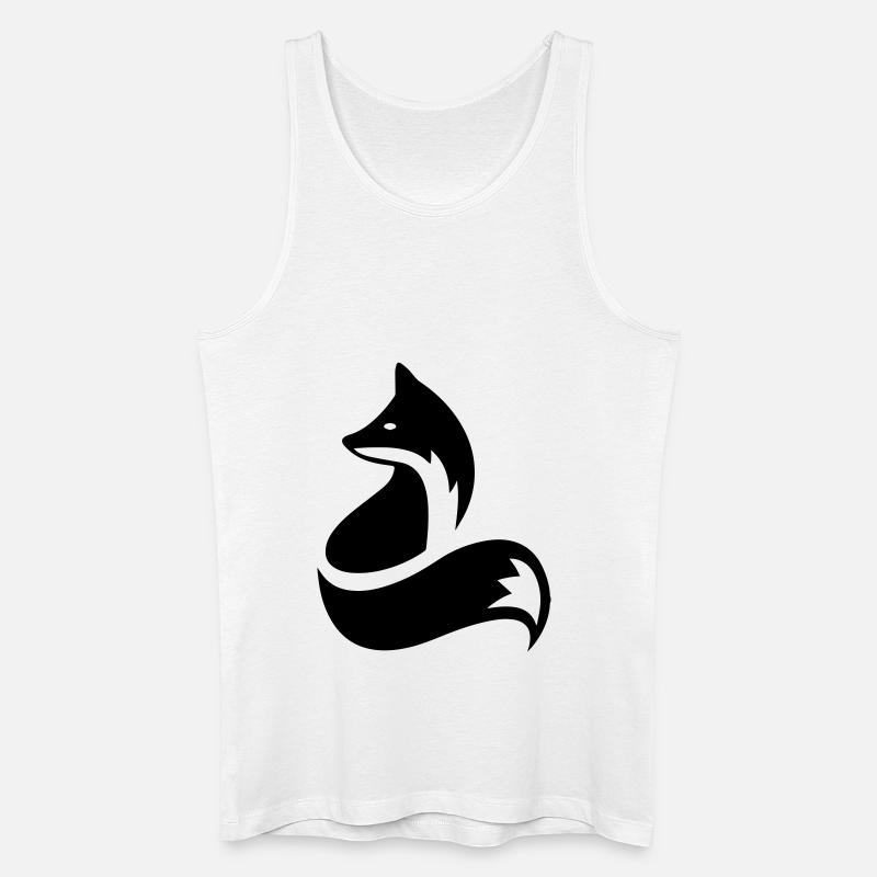 Fuchs - Männer Bio Tank Top - Weiß