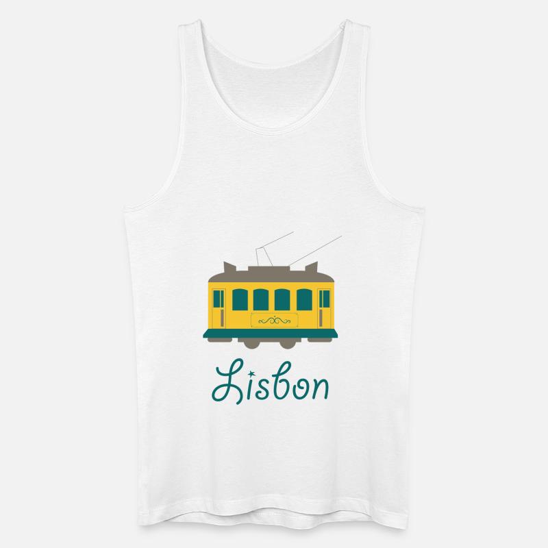 Süßes lissabon Logo Geschenk Idee - Männer Bio Tank Top - Weiß