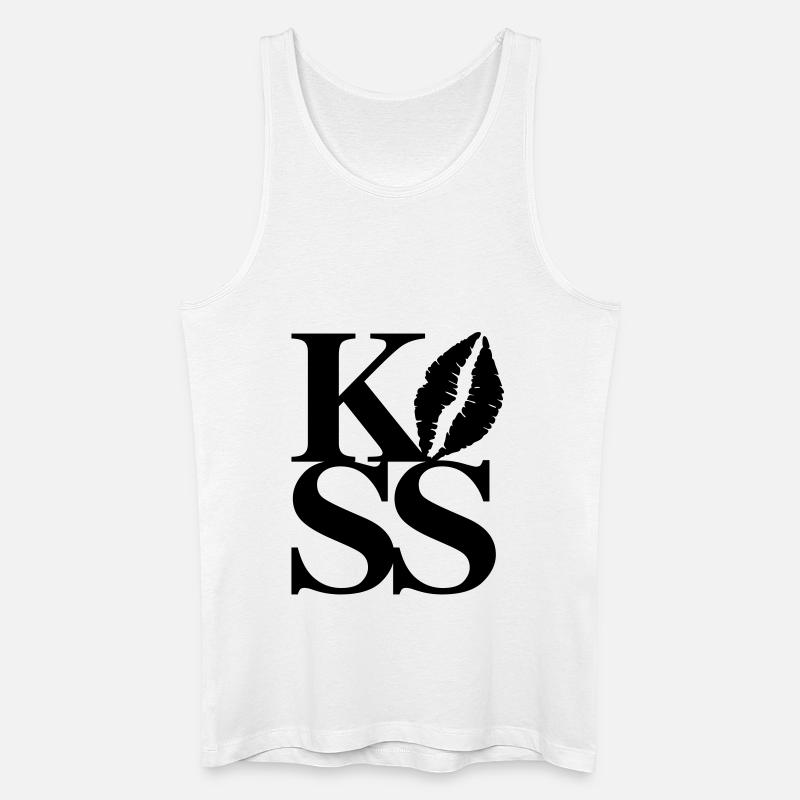 Kiss - Männer Bio Tank Top - Weiß