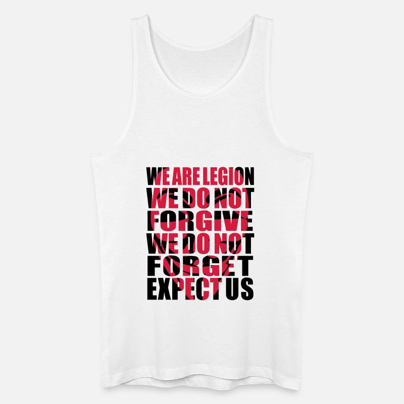 Anonymous Motto Shadow - Männer Bio Tank Top - Weiß