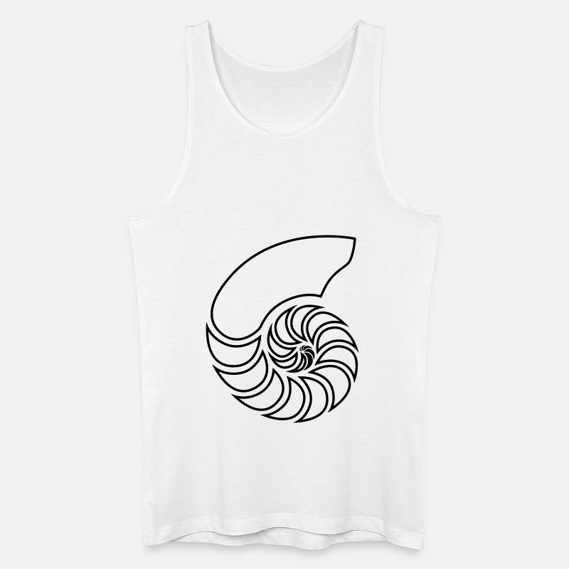 Nautilus Spirale Shell - Männer Bio Tank Top - Weiß