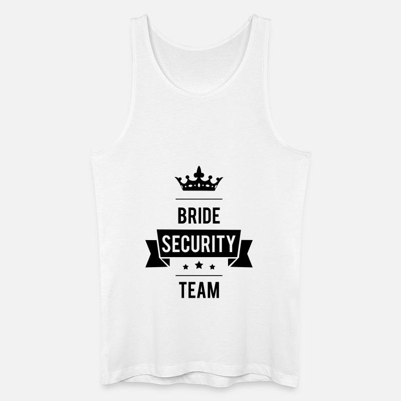 Bride Security Team - Männer Bio Tank Top - Weiß