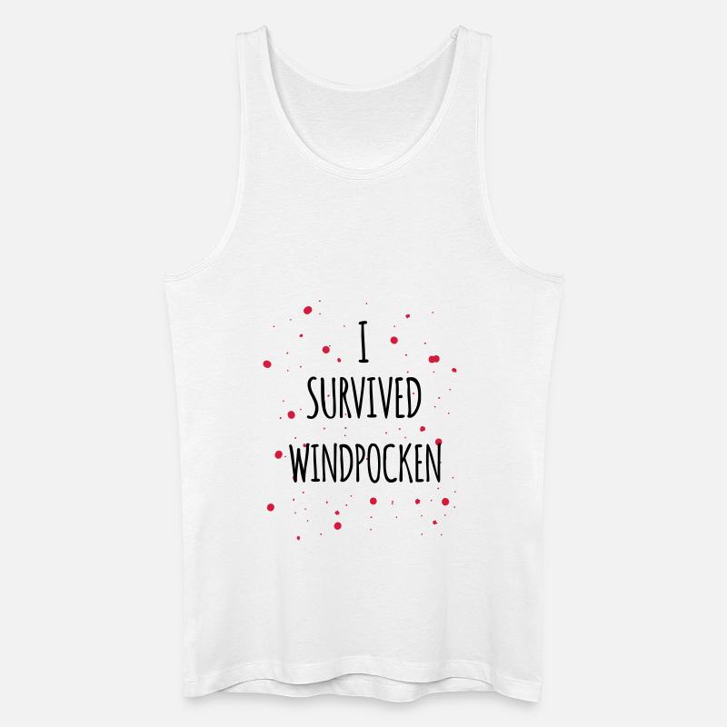 I survived Windpocken 2c - Männer Bio Tank Top - Weiß