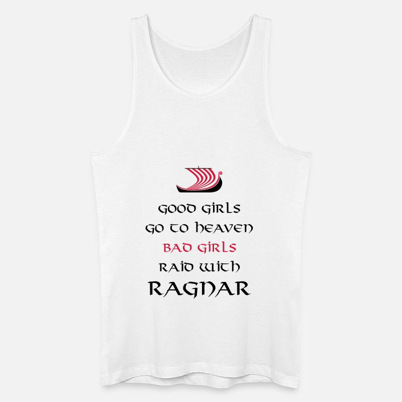 Bad Girls Raid With Ragnar - Männer Bio Tank Top - Weiß