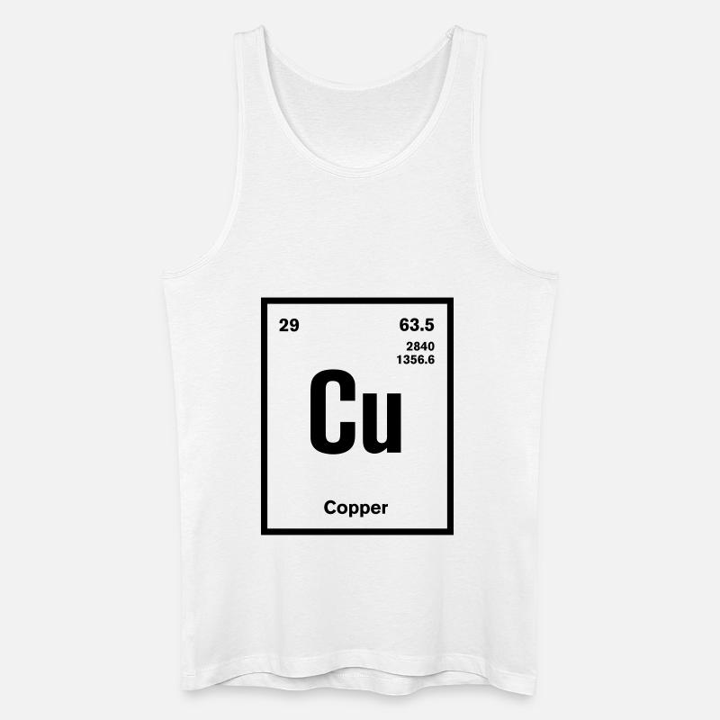 Copper Element im Periodensystem - Männer Bio Tank Top - Weiß