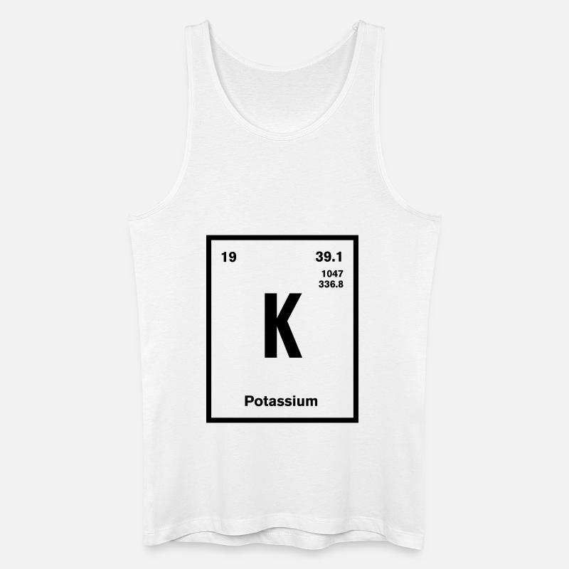 Potassium Element im Periodensystem - Männer Bio Tank Top - Weiß