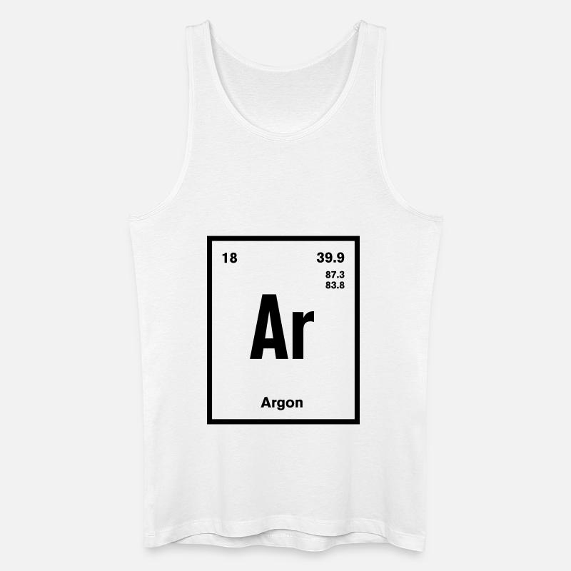 Argon Element im Periodensystem - Männer Bio Tank Top - Weiß