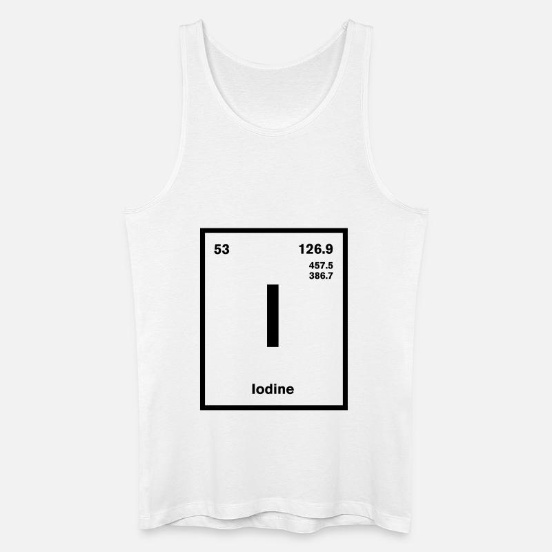 Iodine Element im Periodensystem - Männer Bio Tank Top - Weiß
