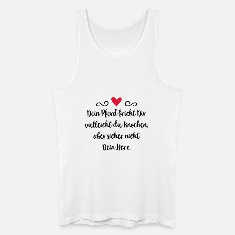 Pferd - Männer Bio Tank Top - Weiß
