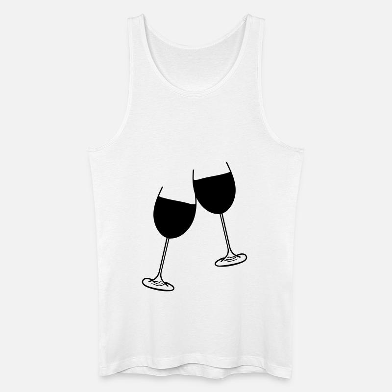 wein glas design - Männer Bio Tank Top - Weiß