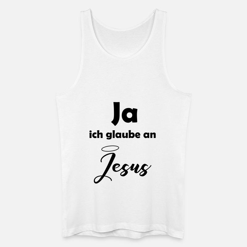 glaube_an_jesus - Männer Bio Tank Top - Weiß