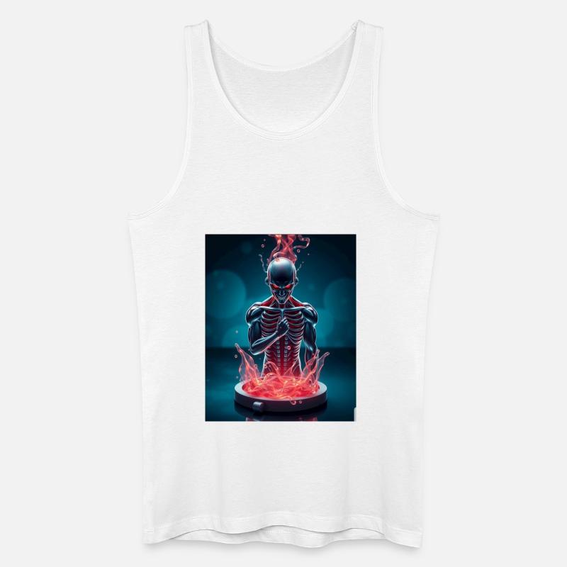 Devil - Männer Bio Tank Top - Weiß