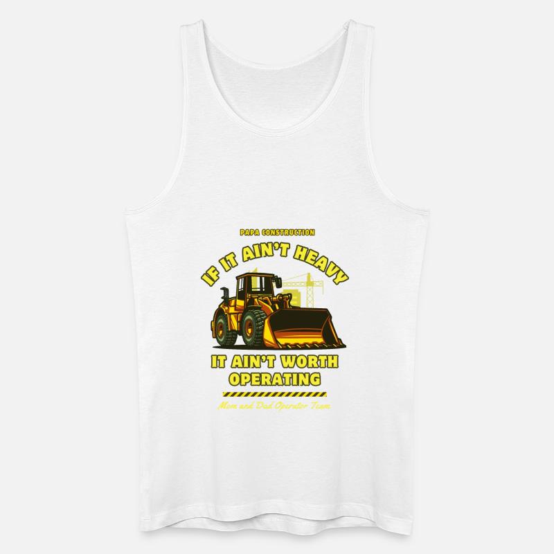 Power Work ,,Radlader" - Männer Bio Tank Top - Weiß