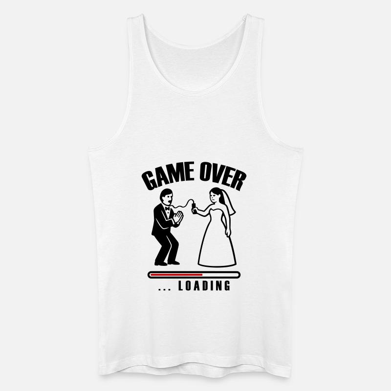 Game Over Loading Wedding - Men’s Organic Tank Top - white