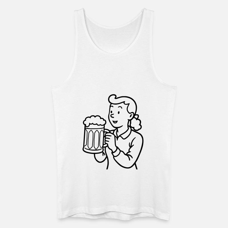 Biermädchen - Männer Bio Tank Top - Weiß
