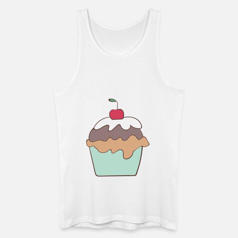 Cupcake - Männer Bio Tank Top - Weiß