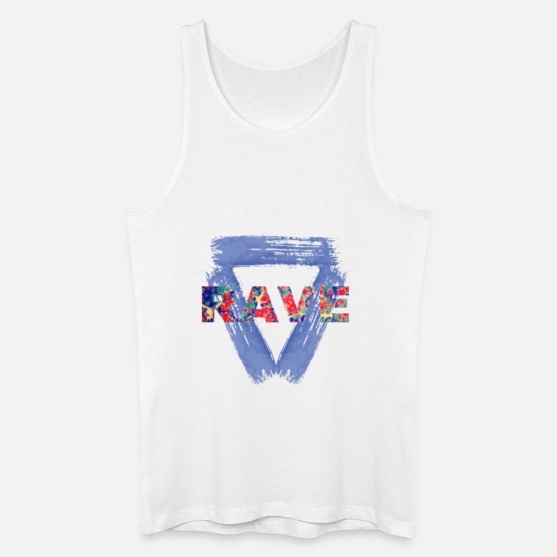 rave e 42 - Männer Bio Tank Top - Weiß