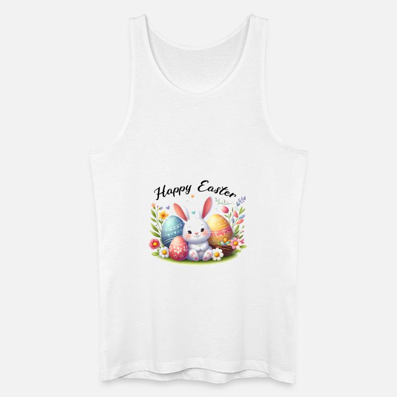 Froher Osterhase - Männer Bio Tank Top - Weiß