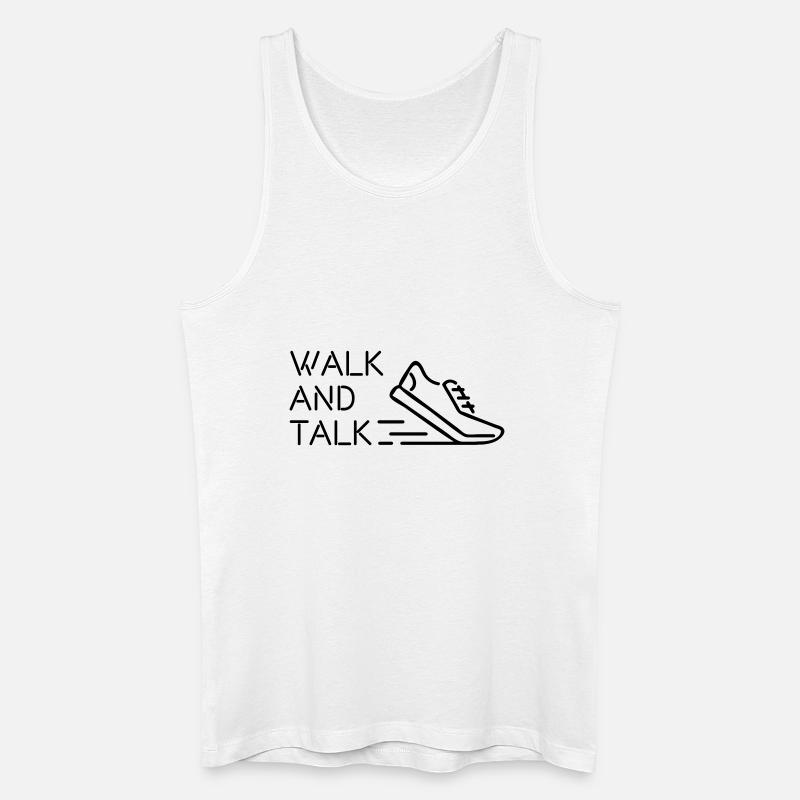 Walk and talk - Männer Bio Tank Top - Weiß